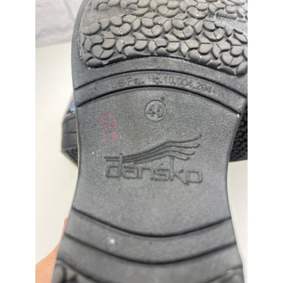 Dansko Paisley Floral Clogs Slip On Shoes Ladies 40 Nurse Professional Medical - Picture 7 of 13